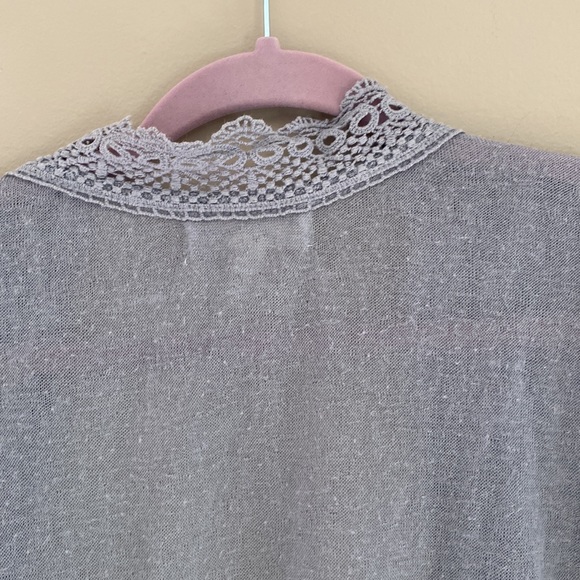 Soft grey short sleeve cardigan. - Picture 5 of 5